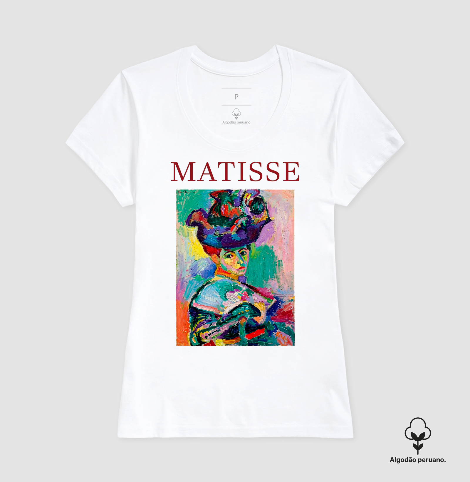 Camiseta Henri Matisse Woman with a Hat Art Premium - Imagem 8