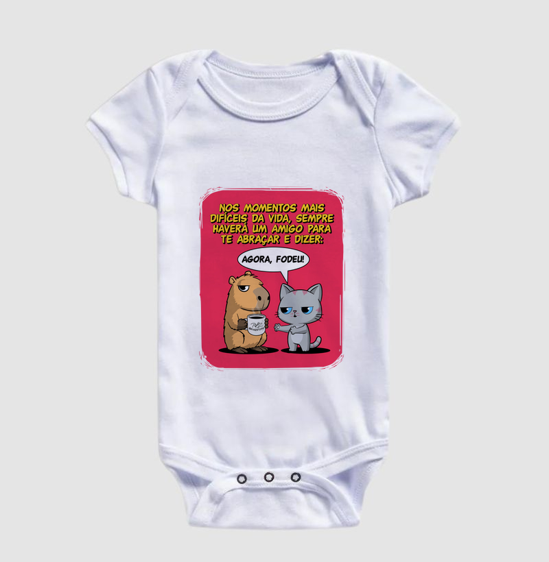Camiseta Capivara e Gato Amigos - Imagem 3