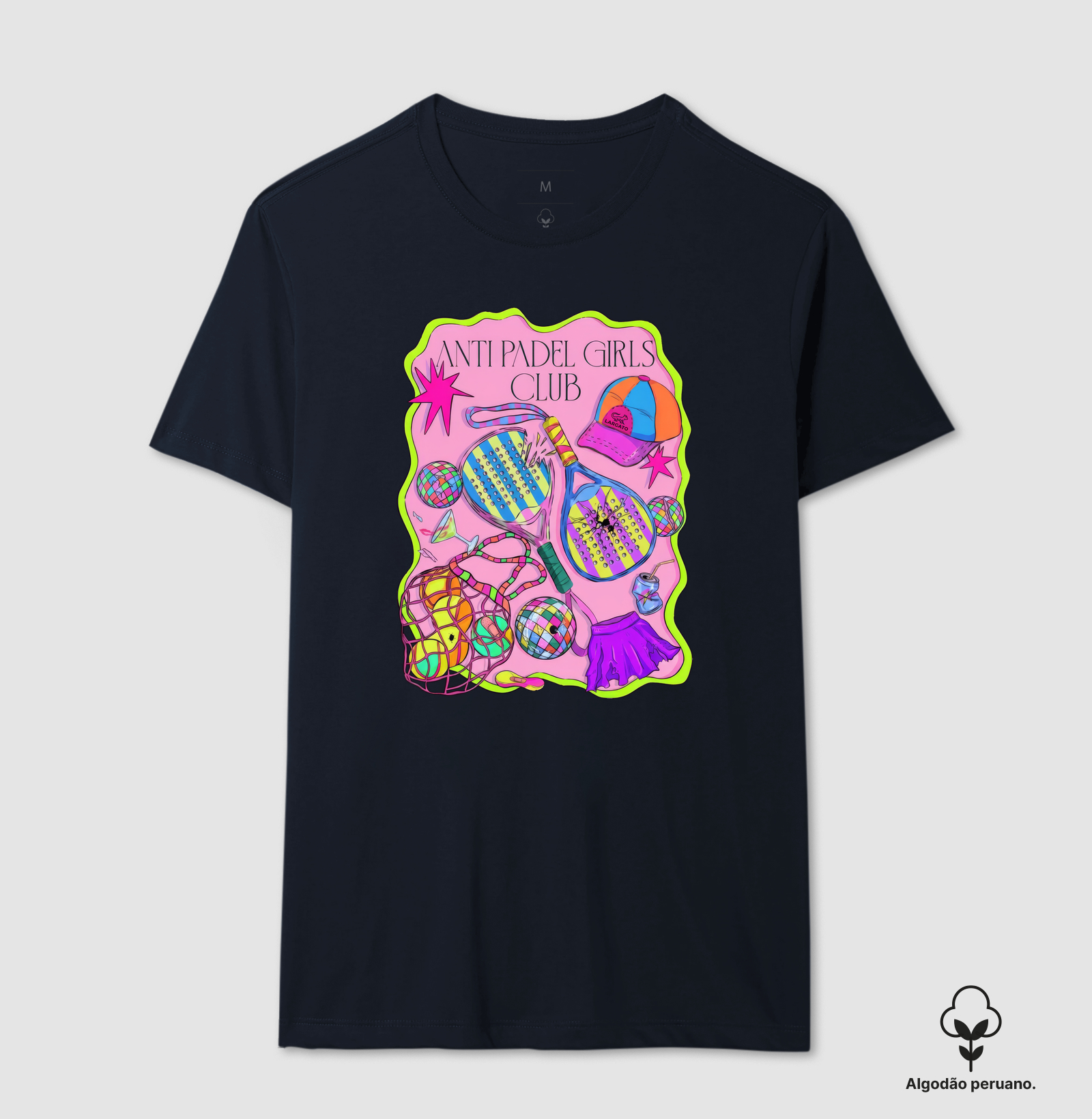 Camiseta Feminina Anti Padel Girls Club Rosa - Imagem 6
