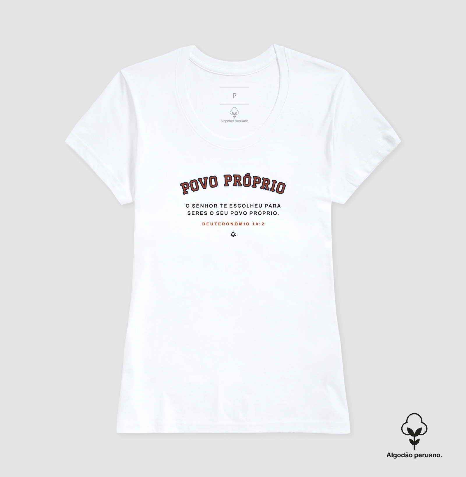 Camiseta Algodão Peruano Cristã Povo Próprio Israel Vivo - Imagem 4