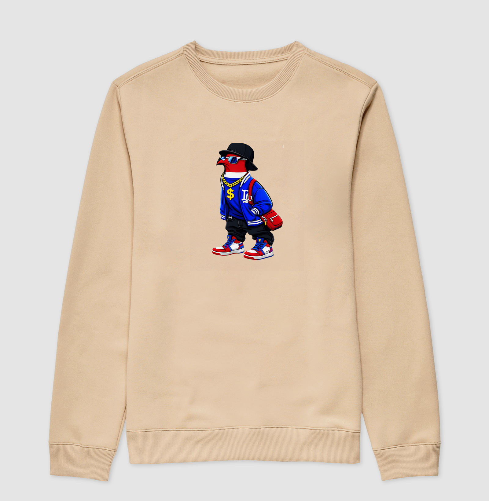 Essa arte vibrante e cheia de atitude traz um estilo com visual de rua, combinando moda hip-hop, cores marcantes e confiança total. - Imagem 3