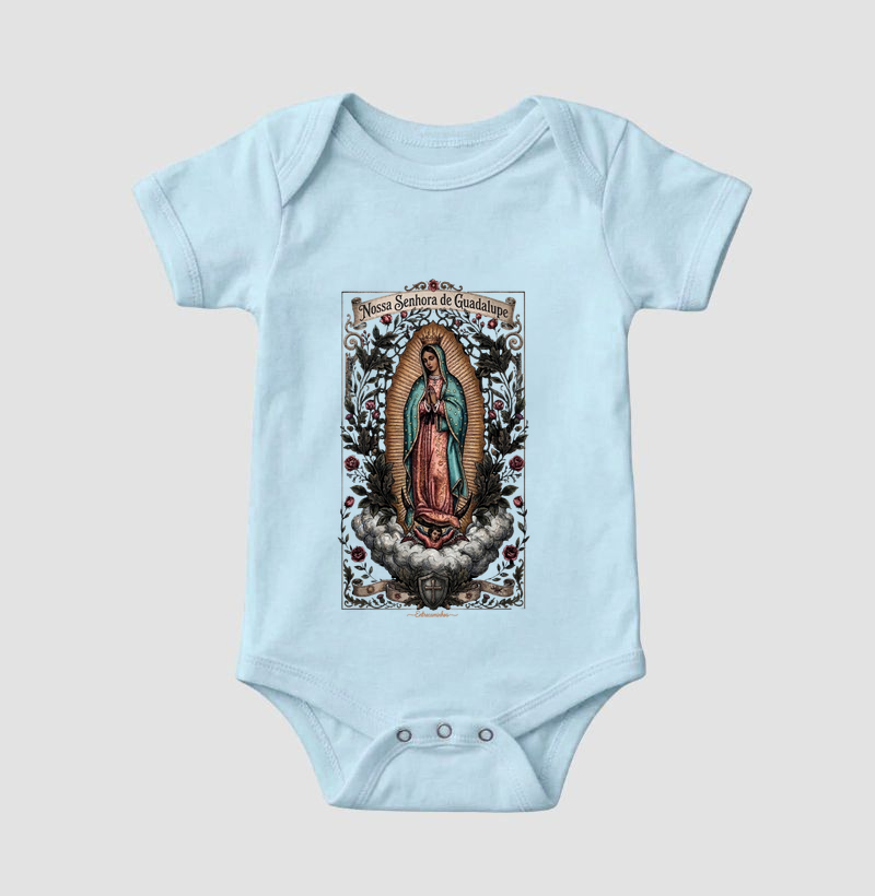 Camiseta Nossa Senhora de Guadalupe (Arte Sacra Vintage Ilustrada) - Imagem 3