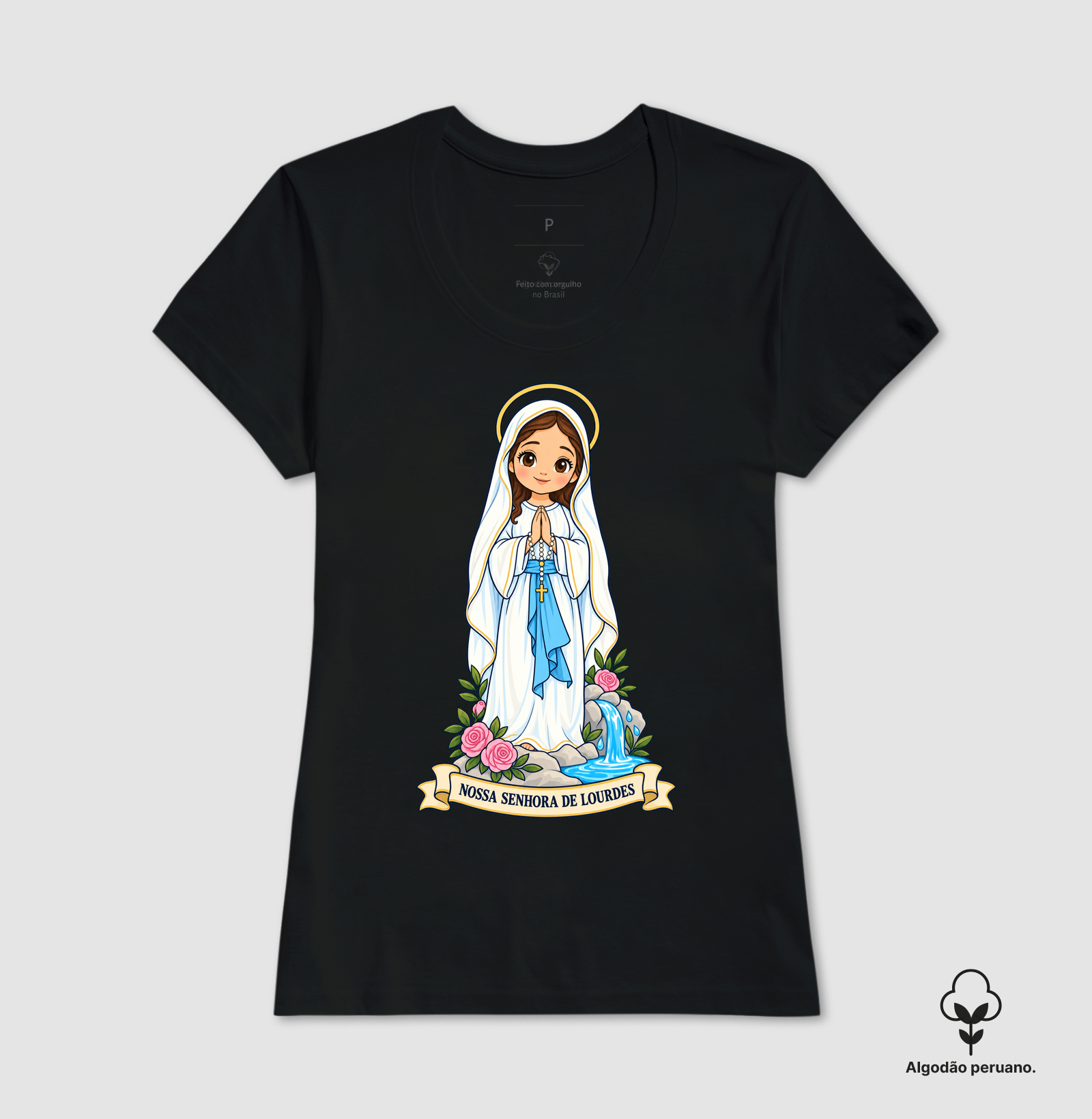 Nossa Senhora de Lourdes estilo chibi - Imagem 7