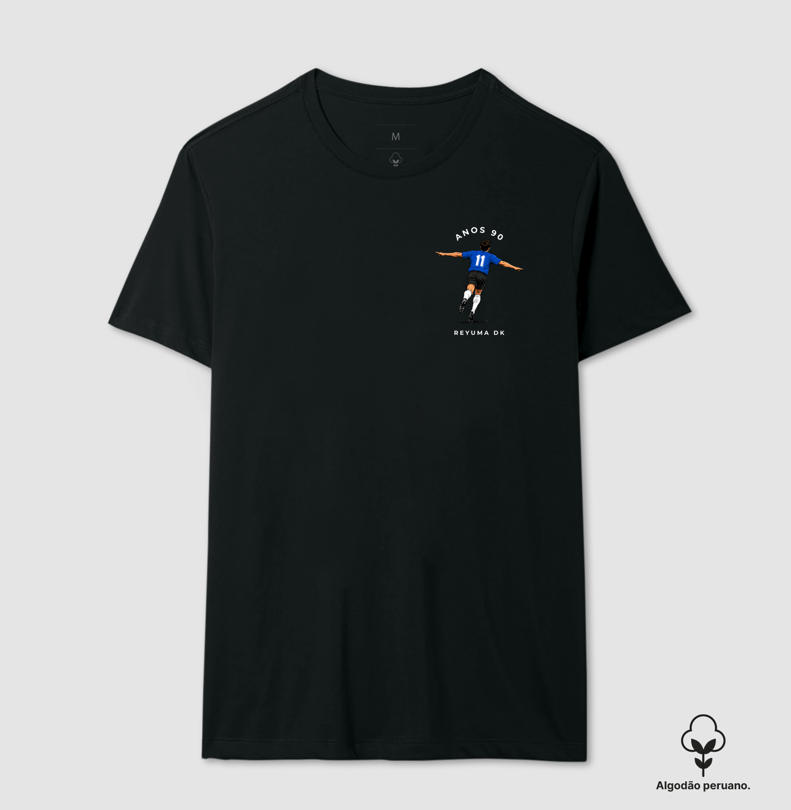 "Comemoração Aviãozinho" - Futebol - Camiseta Algodão Peruano Masculina - Imagem 5