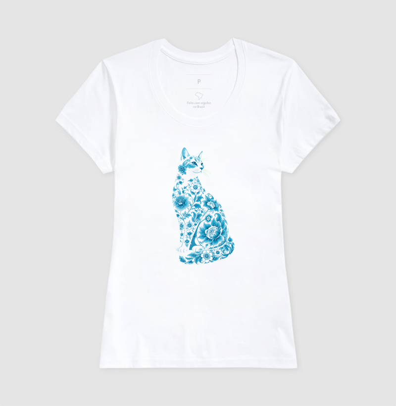 Gato Floral Azul - Imagem 5