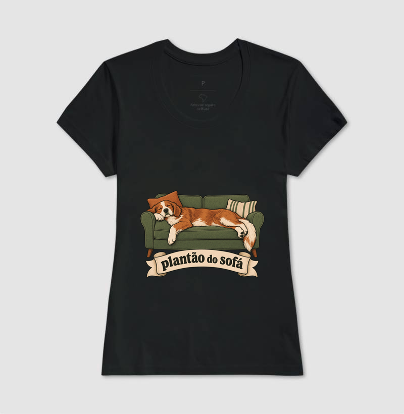 Camiseta Cachorro Sofá "plantão do sofá" | Pelo & Pano - Imagem 3