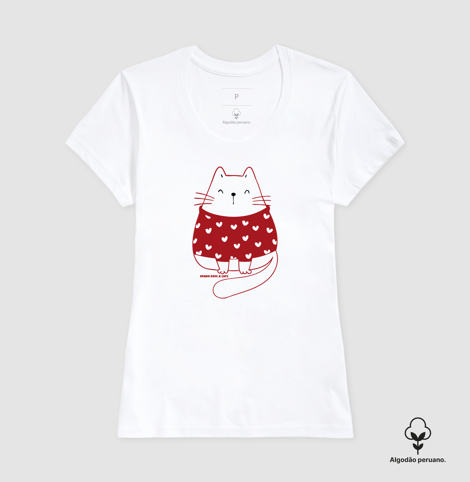 Gata branca de suéter vermelho - Imagem 6