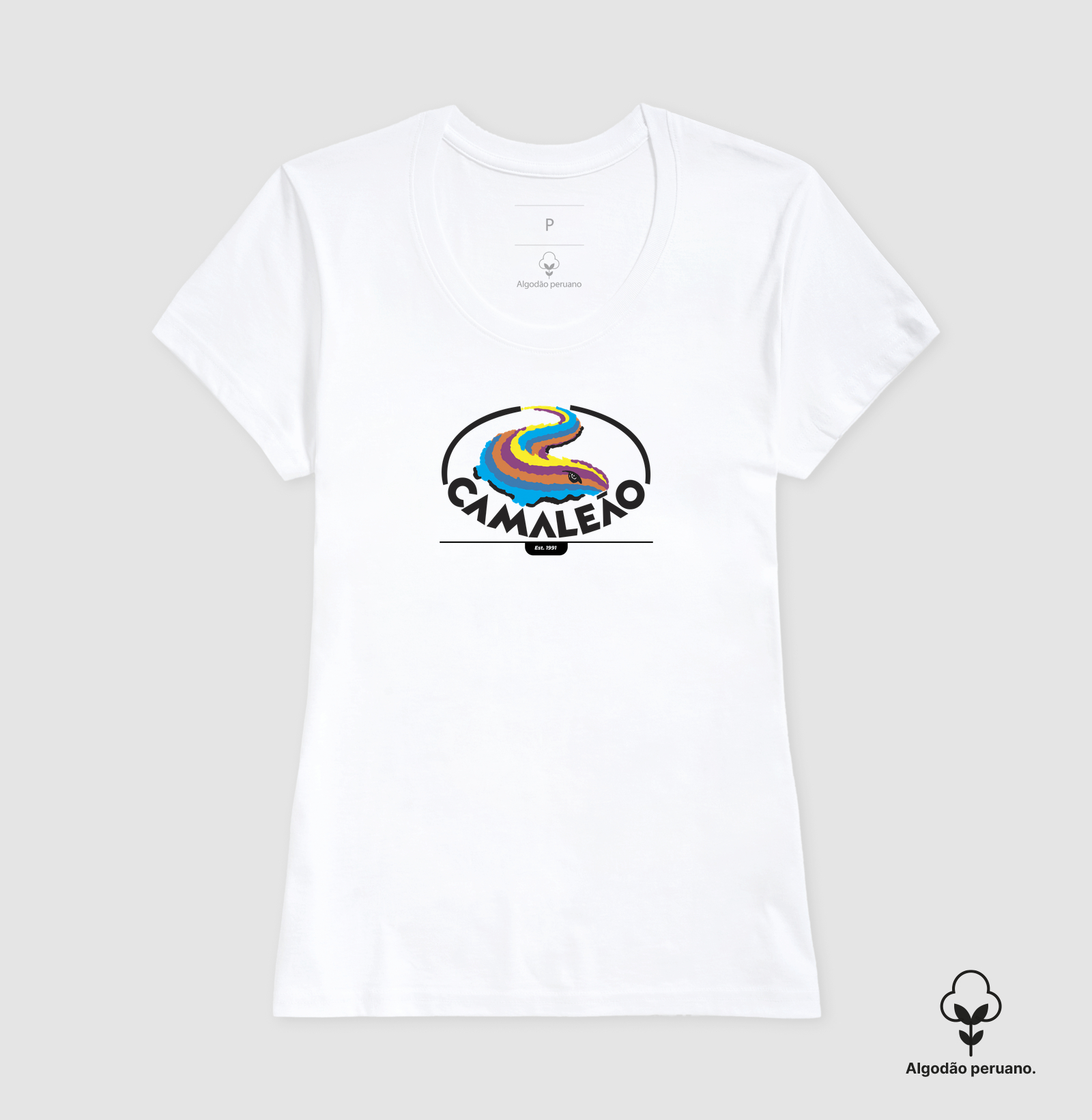 Camiseta Premium Feminina Camaleão - Marca 1991 - Imagem 3