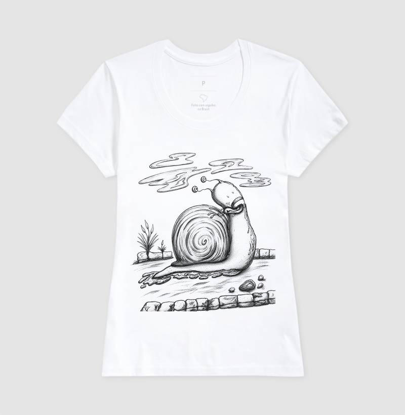 Camiseta Caracol Preta e Branco - Imagem 8