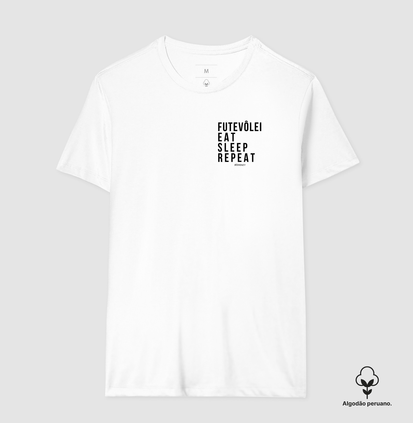 Camiseta Futevôlei. Eat. Sleep. Repeat. - Algodão Peruano - Imagem 9