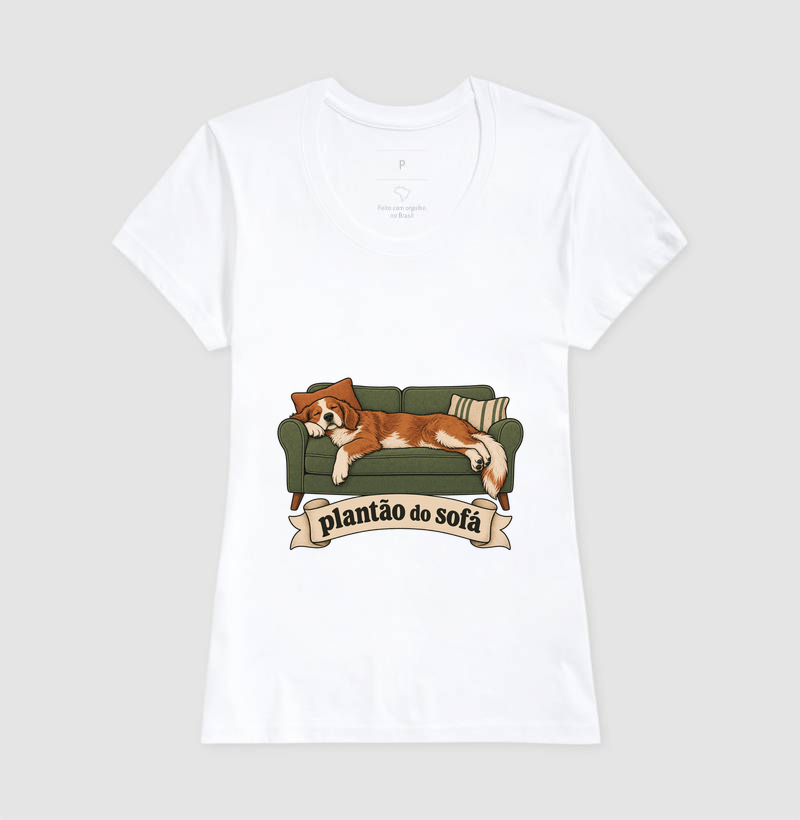 Camiseta Cachorro Sofá "plantão do sofá" | Pelo & Pano - Imagem 5