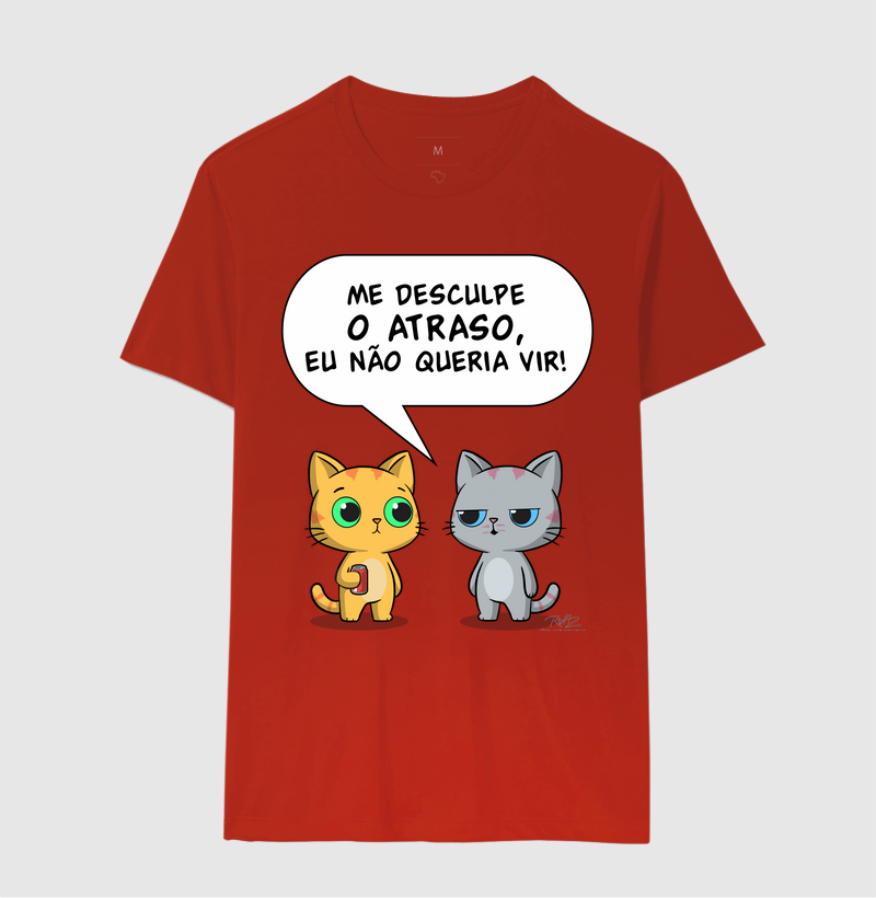 Camiseta Gato Sincero Atraso - Imagem 10