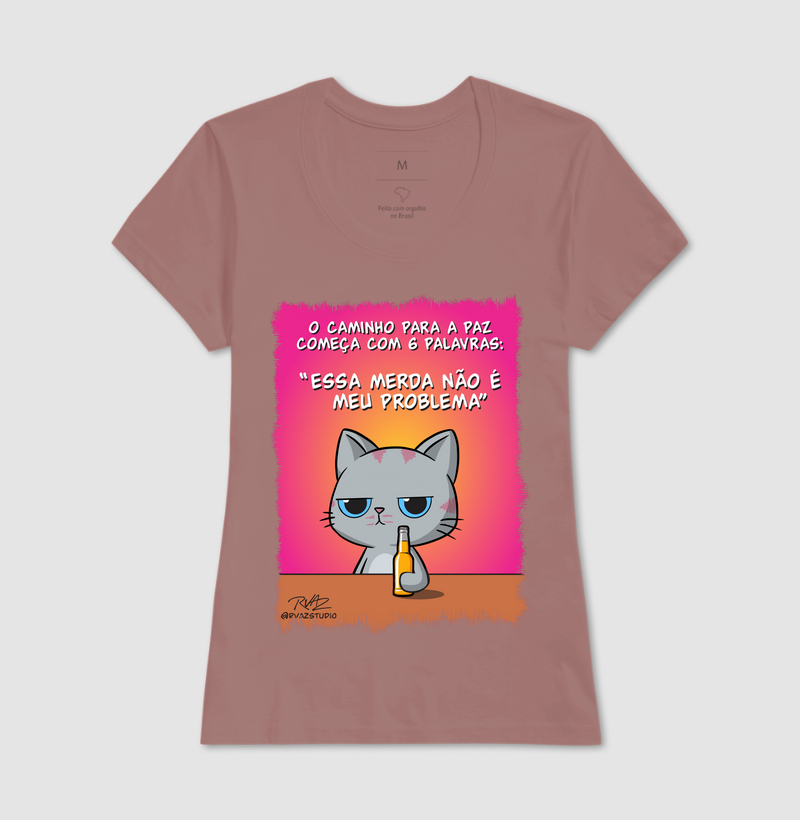 Camiseta Gato Sincero Problema - Imagem 17