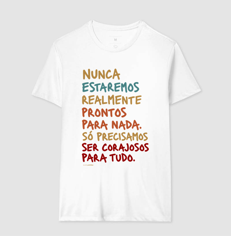 Camiseta Nunca Estaremos Realmente Prontos - Imagem 4