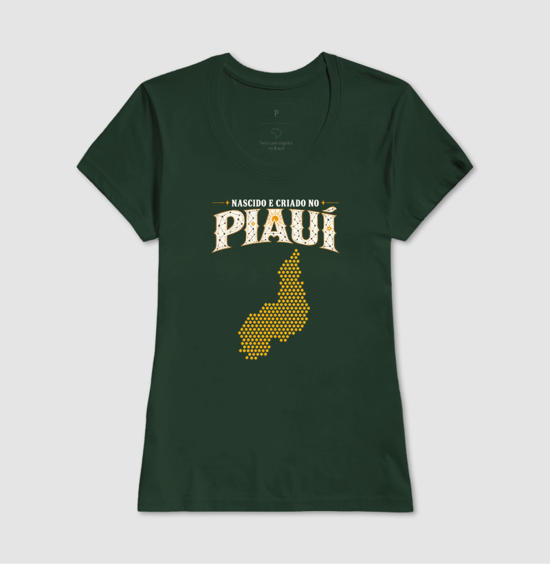 Camiseta Nascido e Criado no Piauí | OxenteWear - Imagem 9