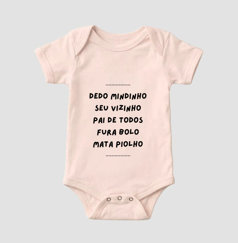 Body Infantil Dedo Mindinho - Letra Pretas - Imagem 6