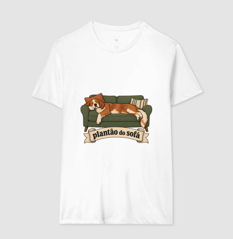 Camiseta Cachorro Sofá "plantão do sofá" | Pelo & Pano - Imagem 4