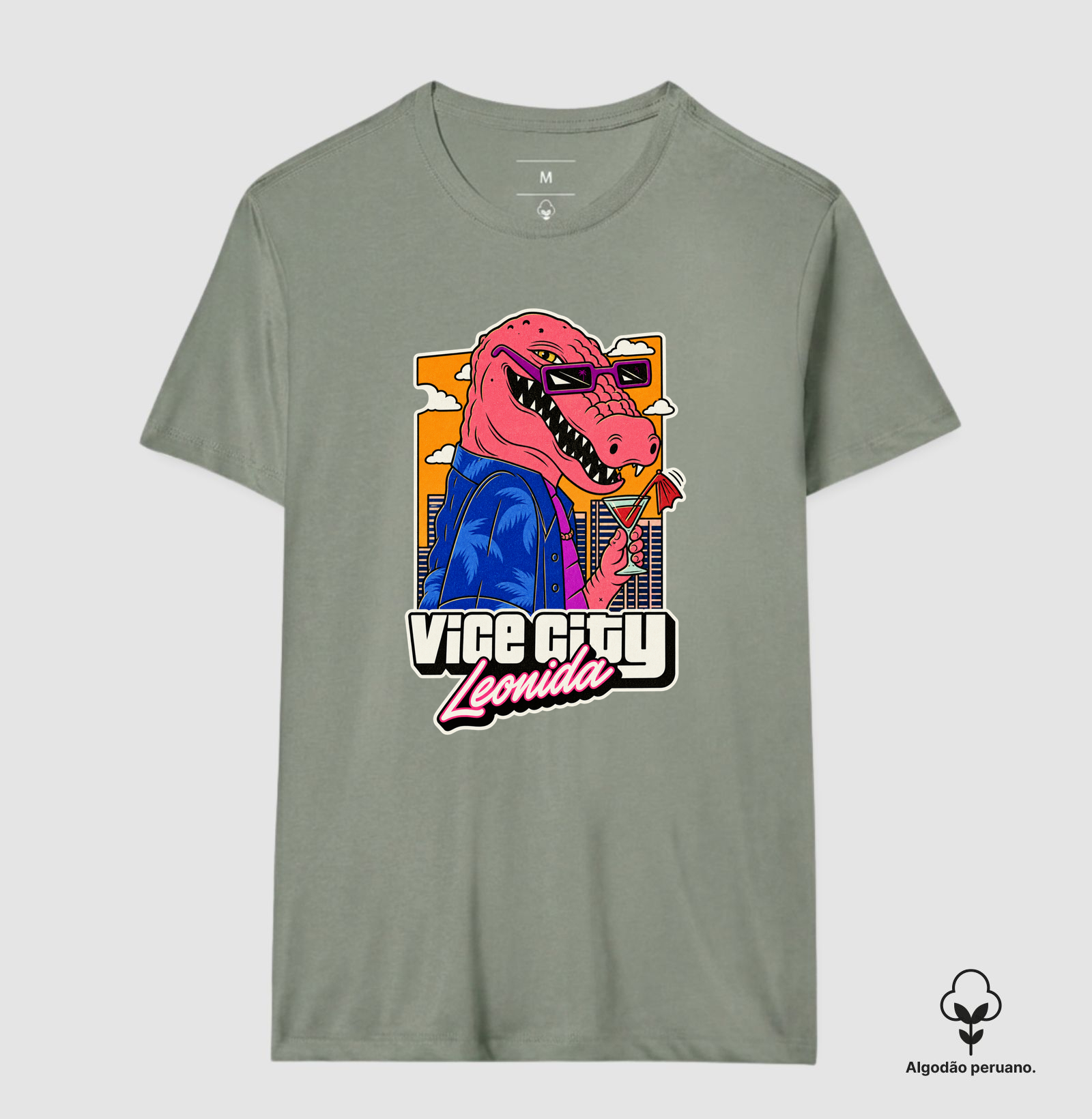 Camiseta Algodão Peruano Jason (GTA VI / Vice City / Leonida) - Jacare Drink - Imagem 5