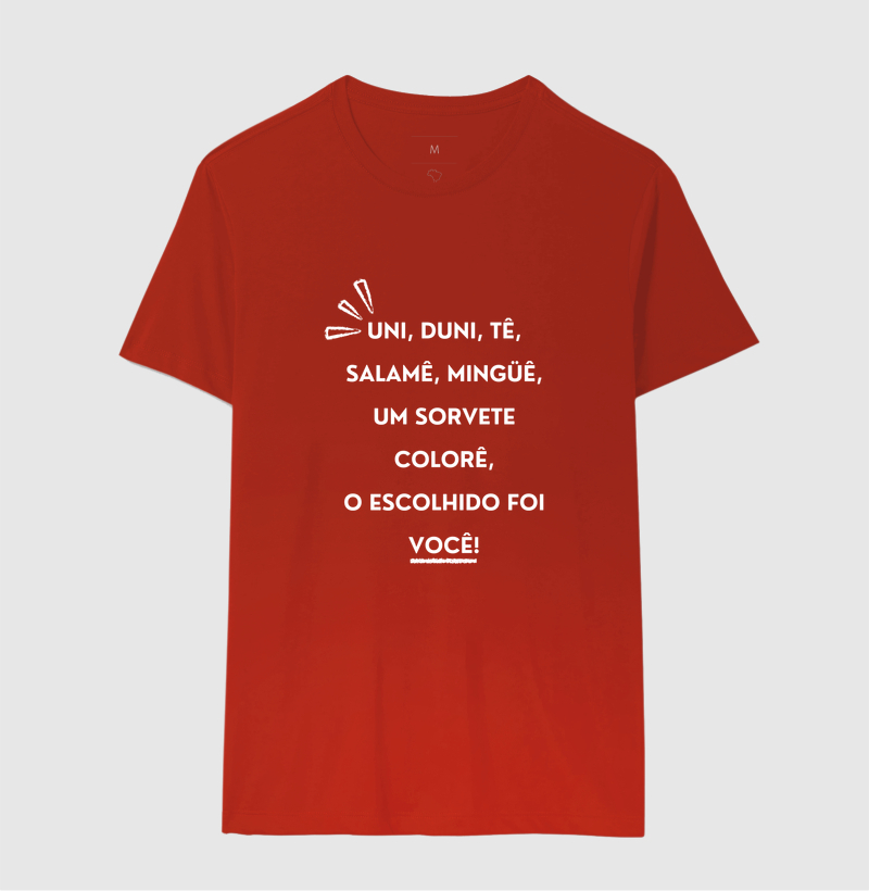 Práxis Camiseta Uni, Duni, Tê - Letras Brancas 