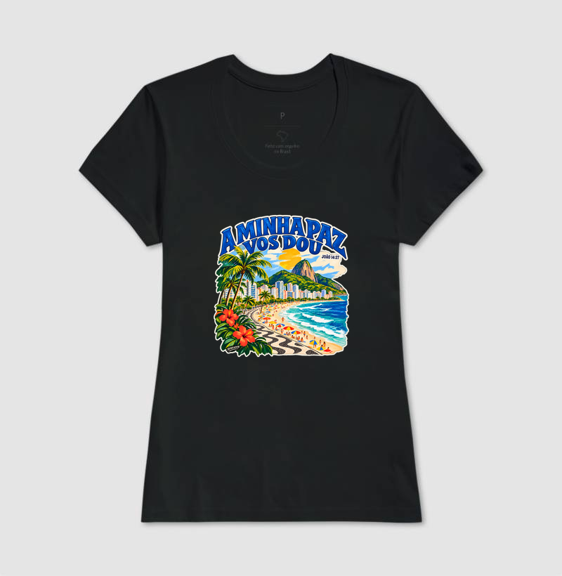 Camiseta Feminina Cristã A Minha Paz Vos Dou - Imagem 2