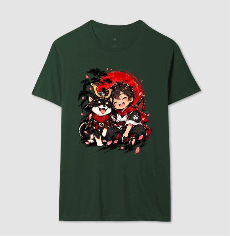 Pequeno Samurai & Shiba — Amigos de Honra (Preto) - Imagem 12