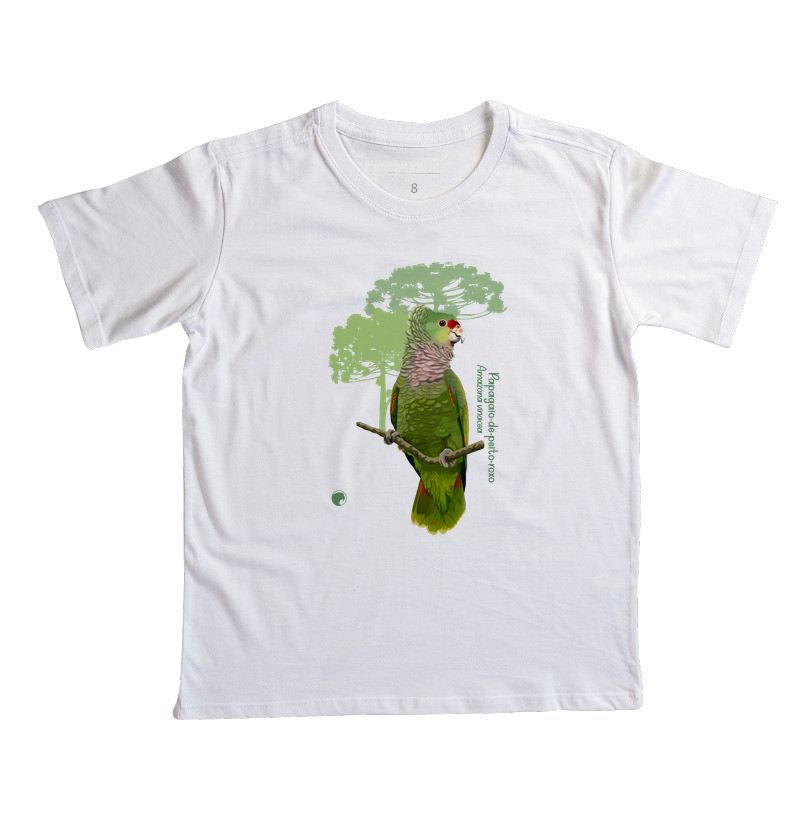 Camiseta Infantil Papagaio-de-peito-roxo - Imagem 3