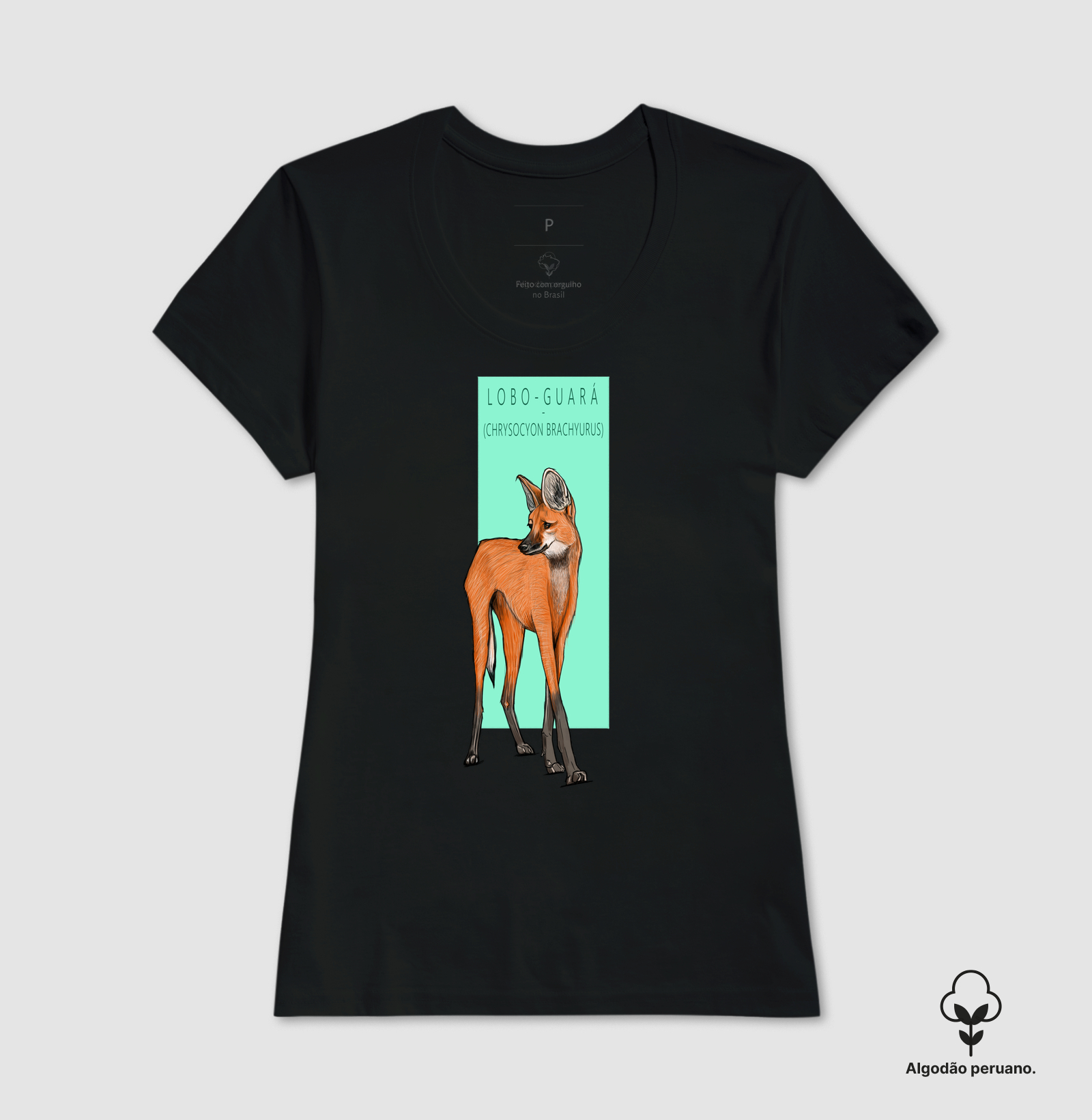 Camiseta Algodão Peruano Lobo-guará - Imagem 3