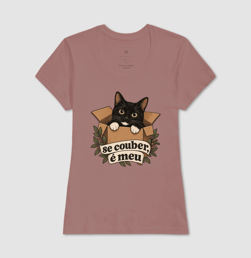 Camiseta Gato Caixa "se couber, é meu" | Pelo & Pano - Imagem 17