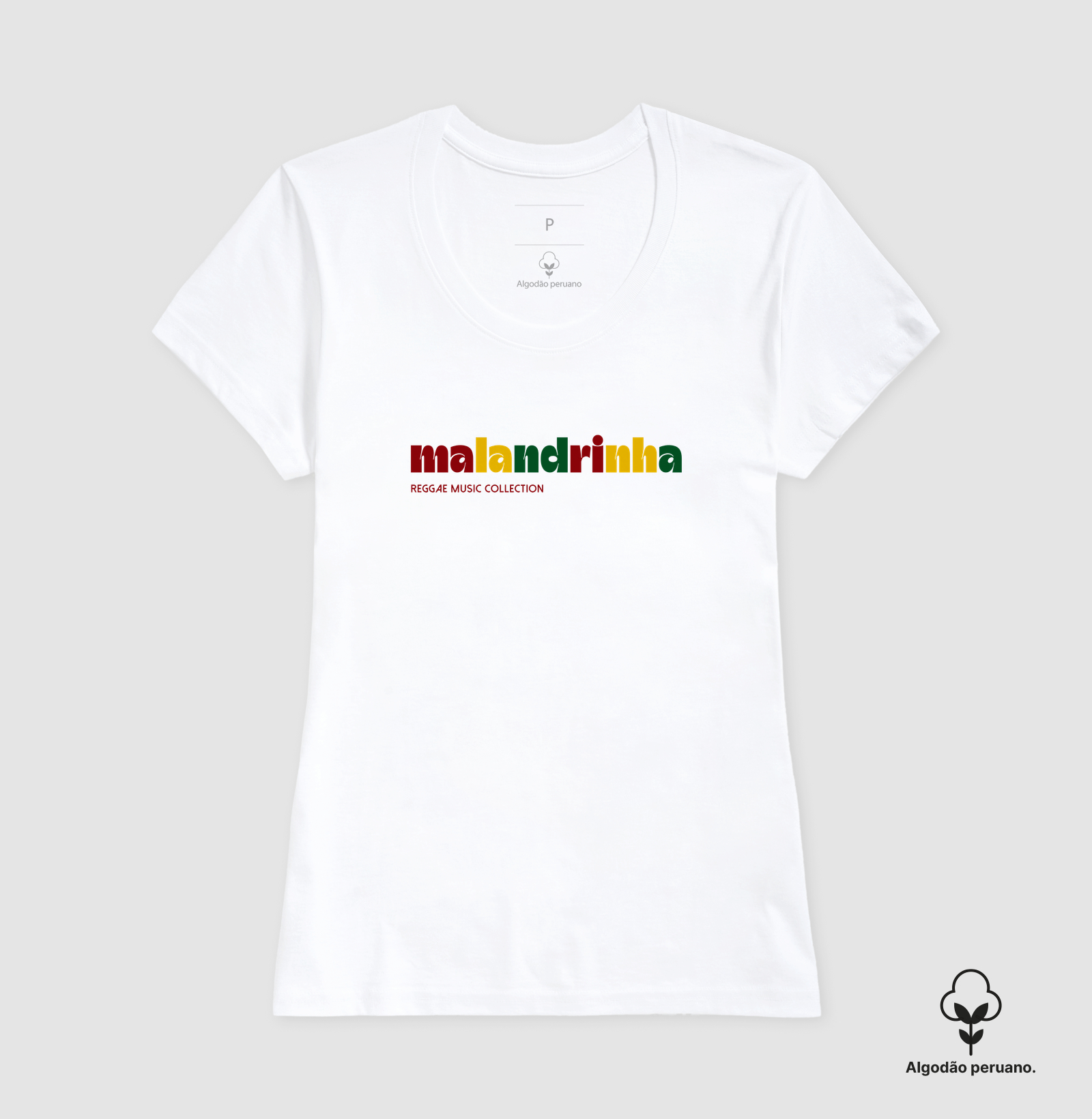 Camiseta Malandrinha. Coleção Reggae.  Masculino e feminino. Algodão Peruano. - Imagem 4