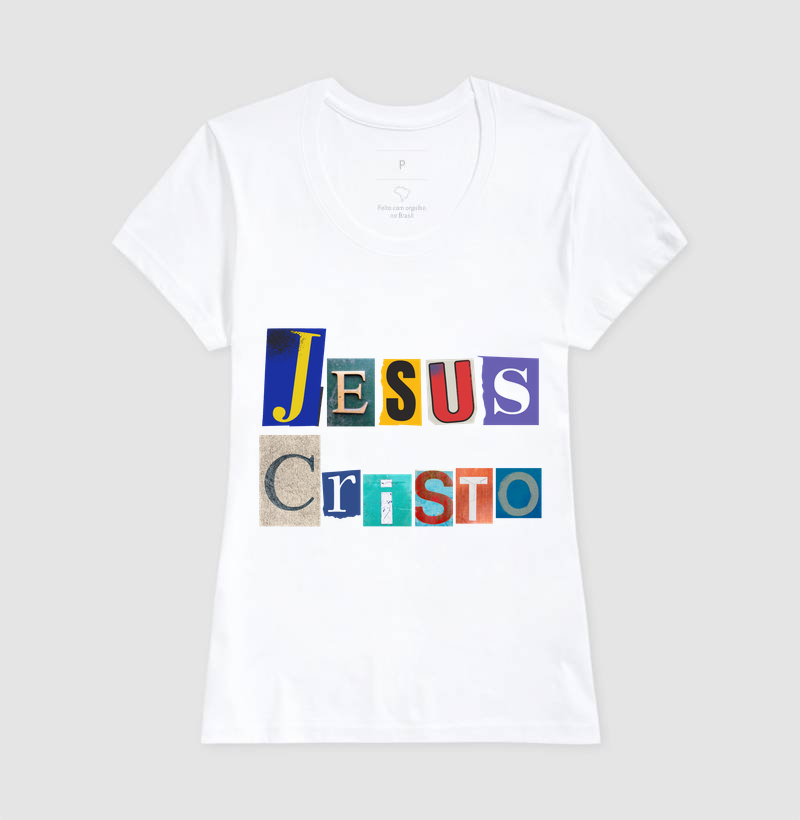 Camiseta Cristã Jesus Cristo Colagem - Imagem 5