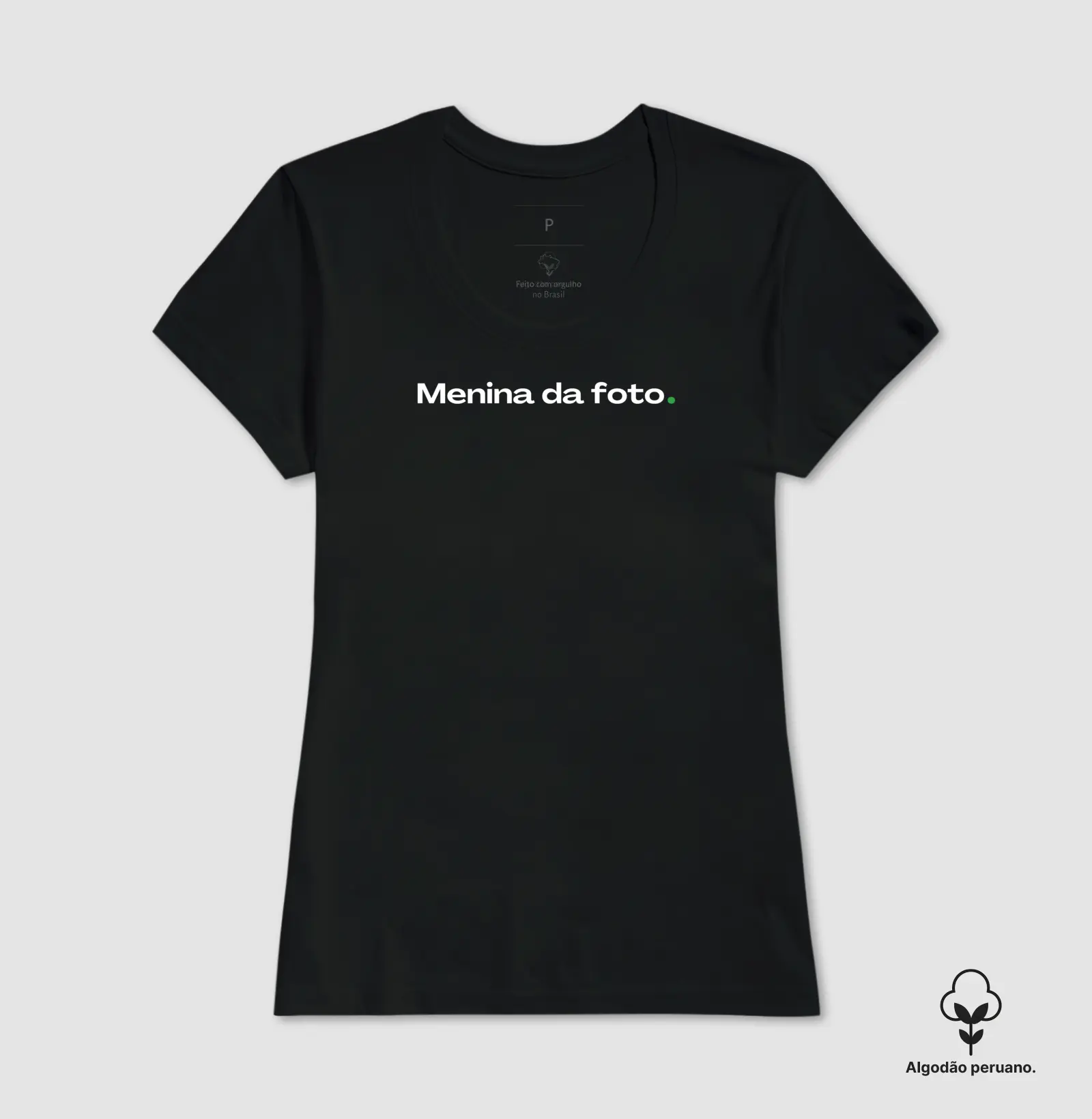 Camiseta Premium algodão Peruano, menina da foto. - Imagem 2