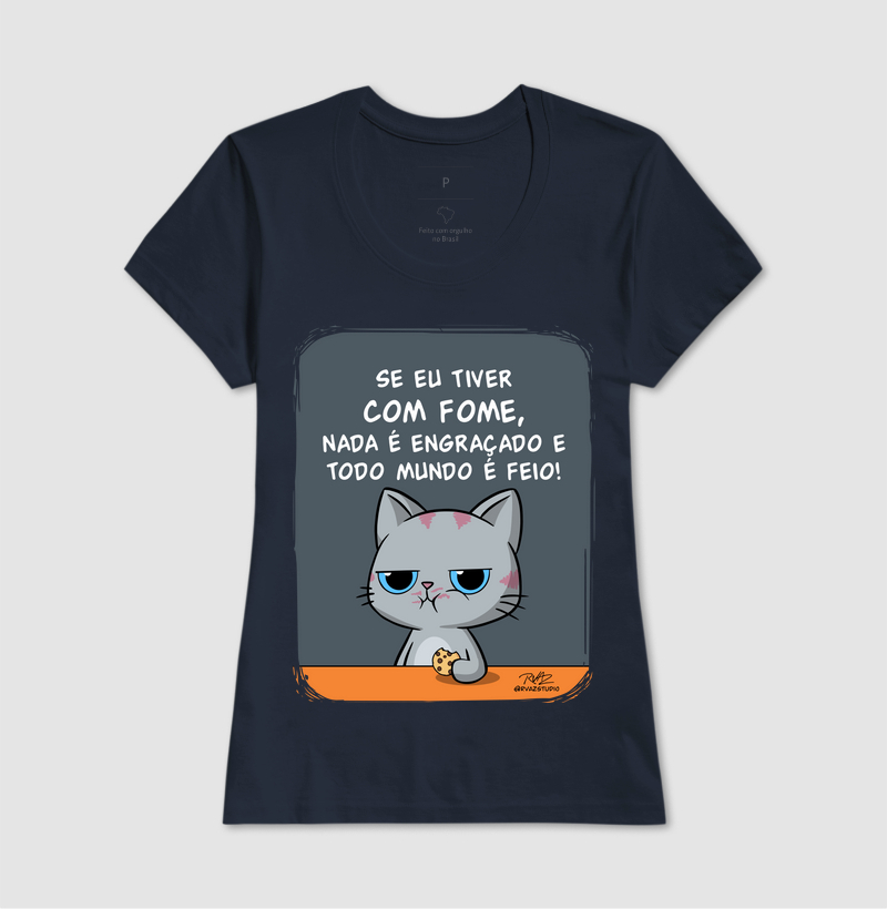 Camiseta Gato Sincero Fome - Imagem 7