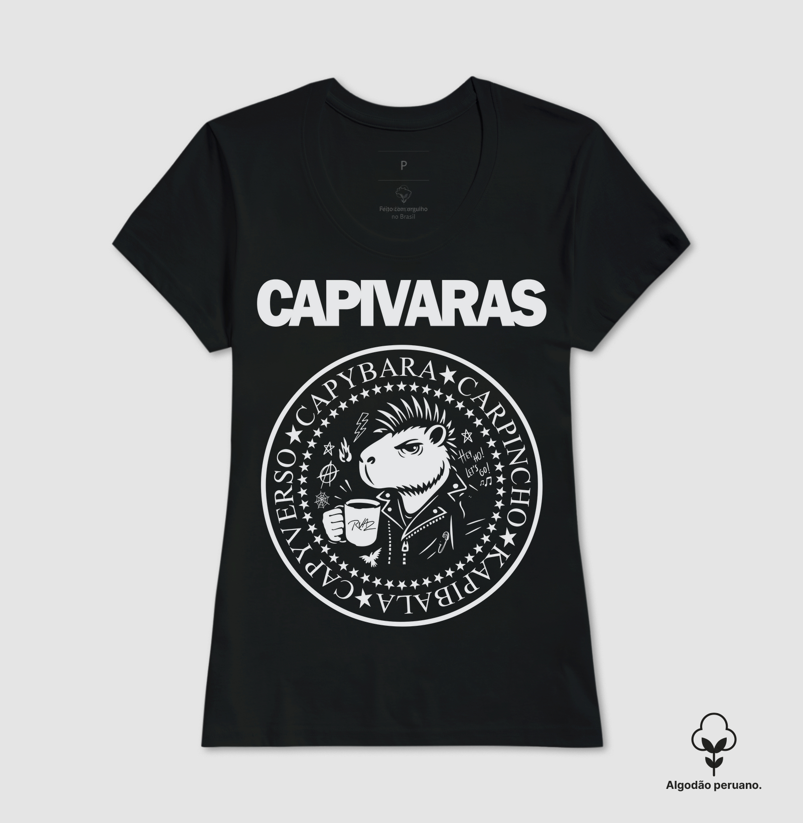 Camiseta Capivara Punk Rock - Imagem 4