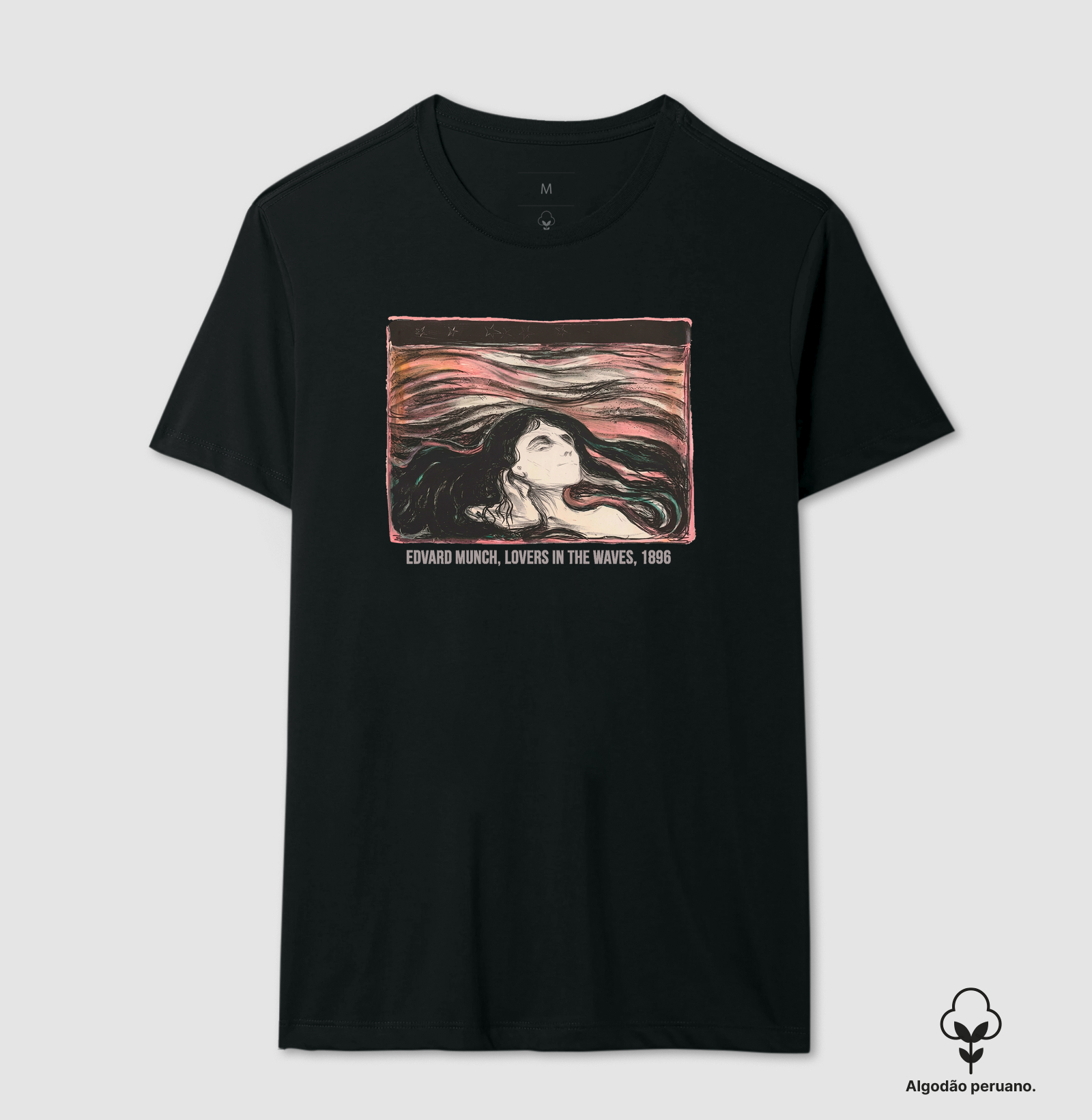Camiseta Algodão Tanguis Peruano Lovers In The Waves Munch - Imagem 2