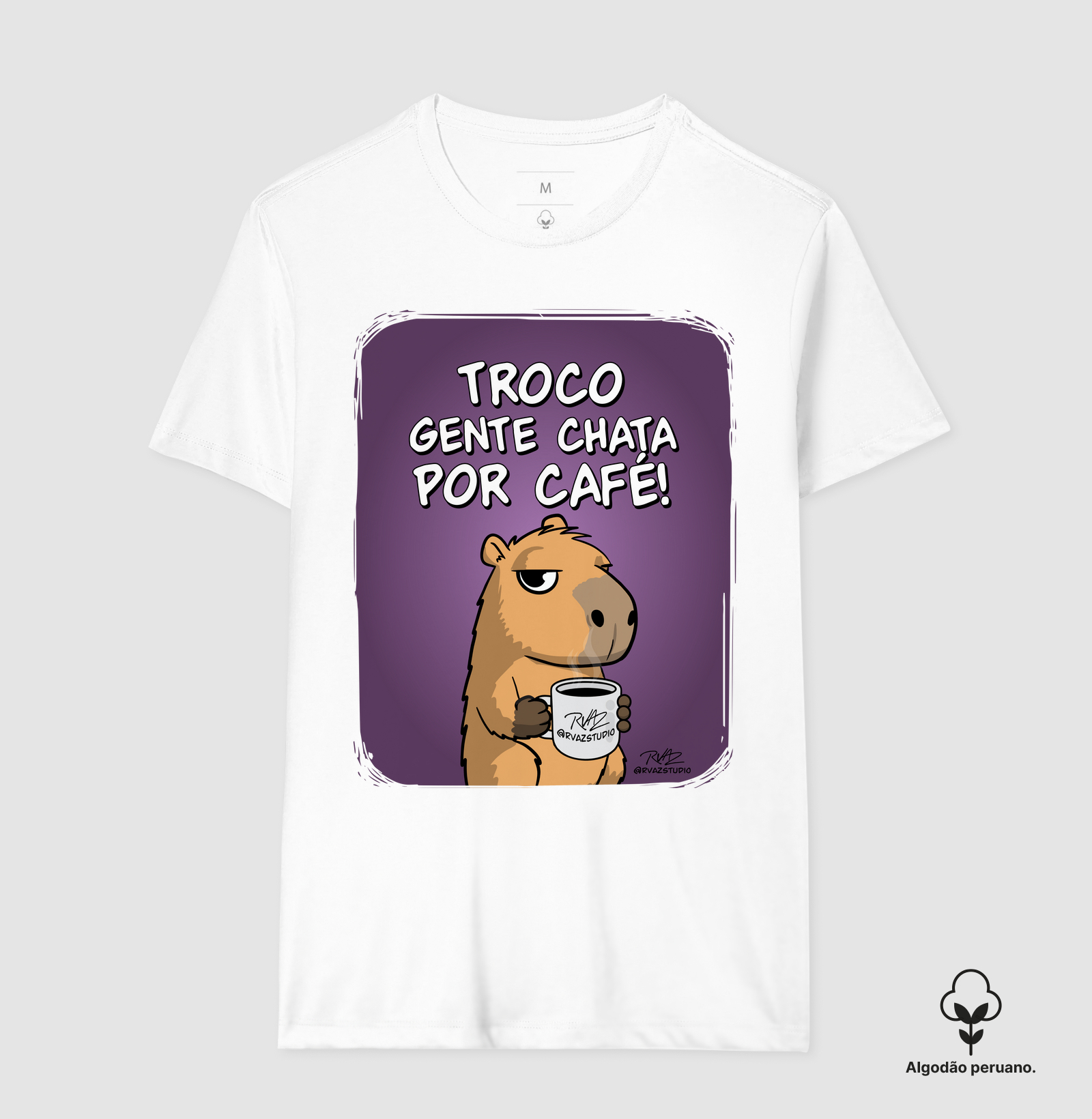 Camiseta Capivara Troco por Café - Imagem 7