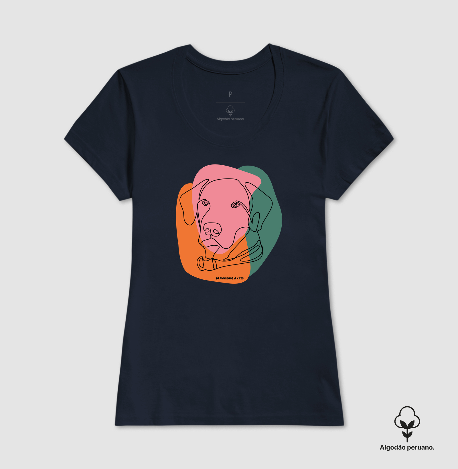Cachorro de linhas e fundo rosa, verde e laranja - Imagem 6