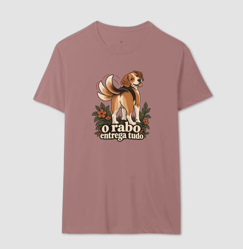 Camiseta Cachorro Humor "o rabo entrega tudo" | Pelo & Pano - Imagem 16