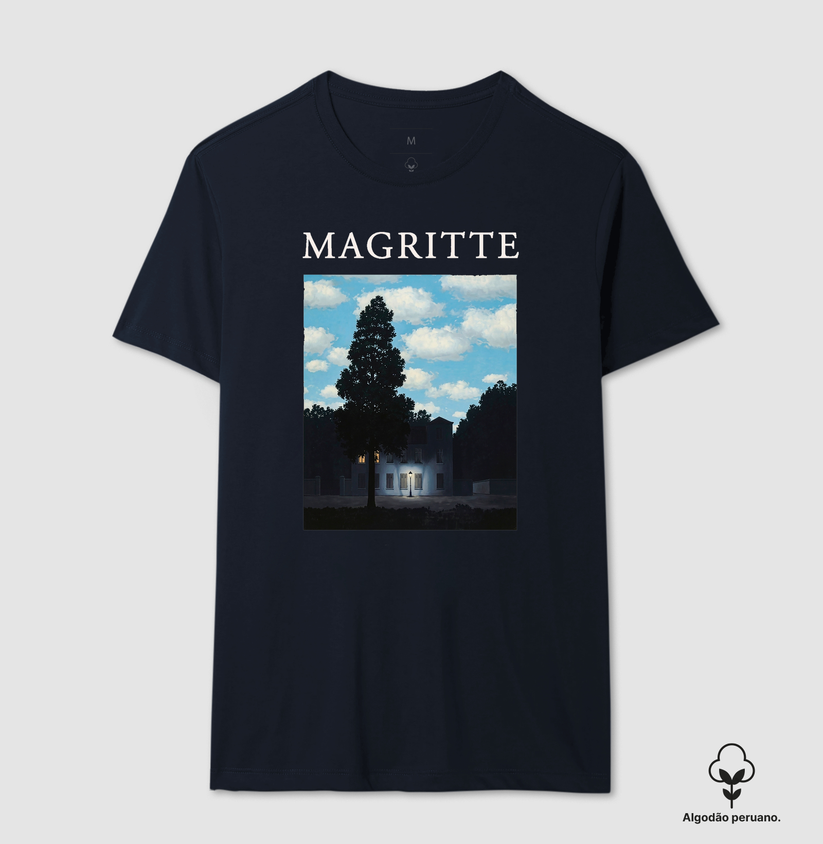 Camiseta Império das Luzes Magritte Algodão Peruano - Imagem 2