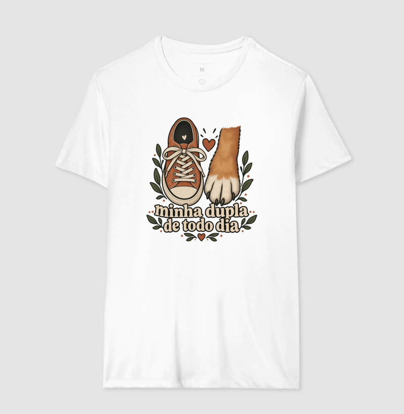 Camiseta Cachorro Companhia "minha dupla de todo dia" | Pelo & Pano - Imagem 4