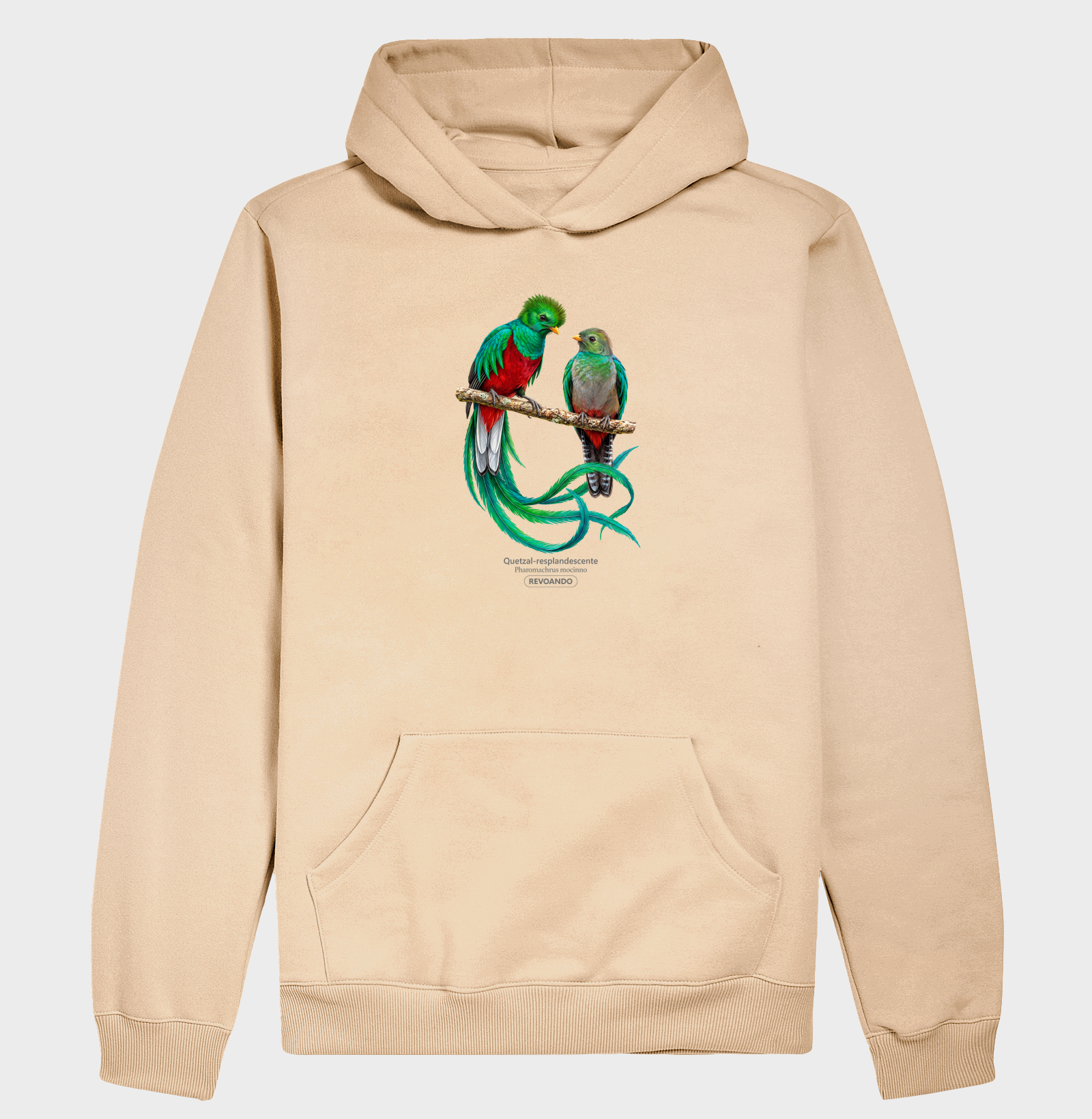 Traços Alados - Quetzal-resplandescente - Moletom Hoddie - Imagem 7