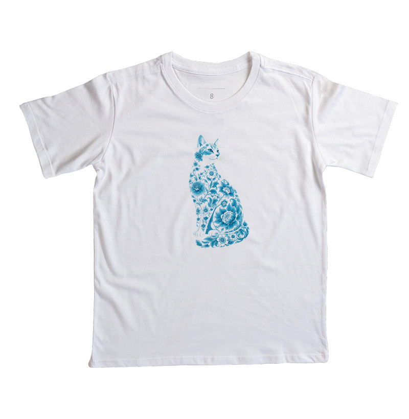 Gato Floral Azul - Imagem 4