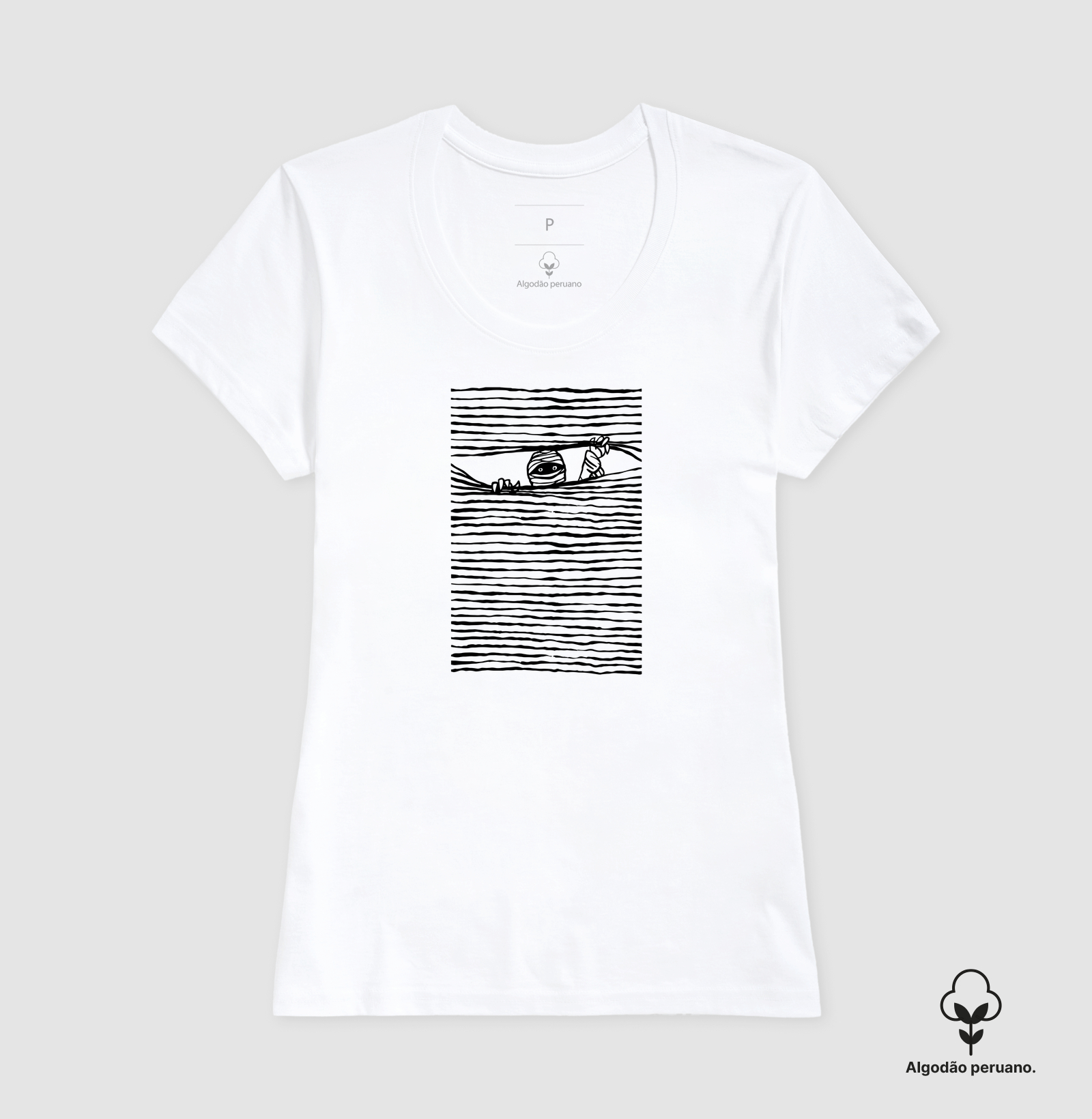 Camiseta Algodão Peruano Algo na Escuridão - Imagem 6