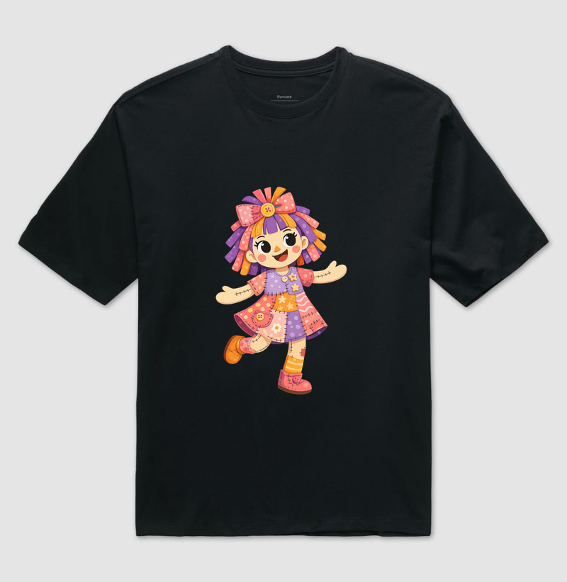Camiseta Oversized Boneca de Pano - Rosa - Imagem 2