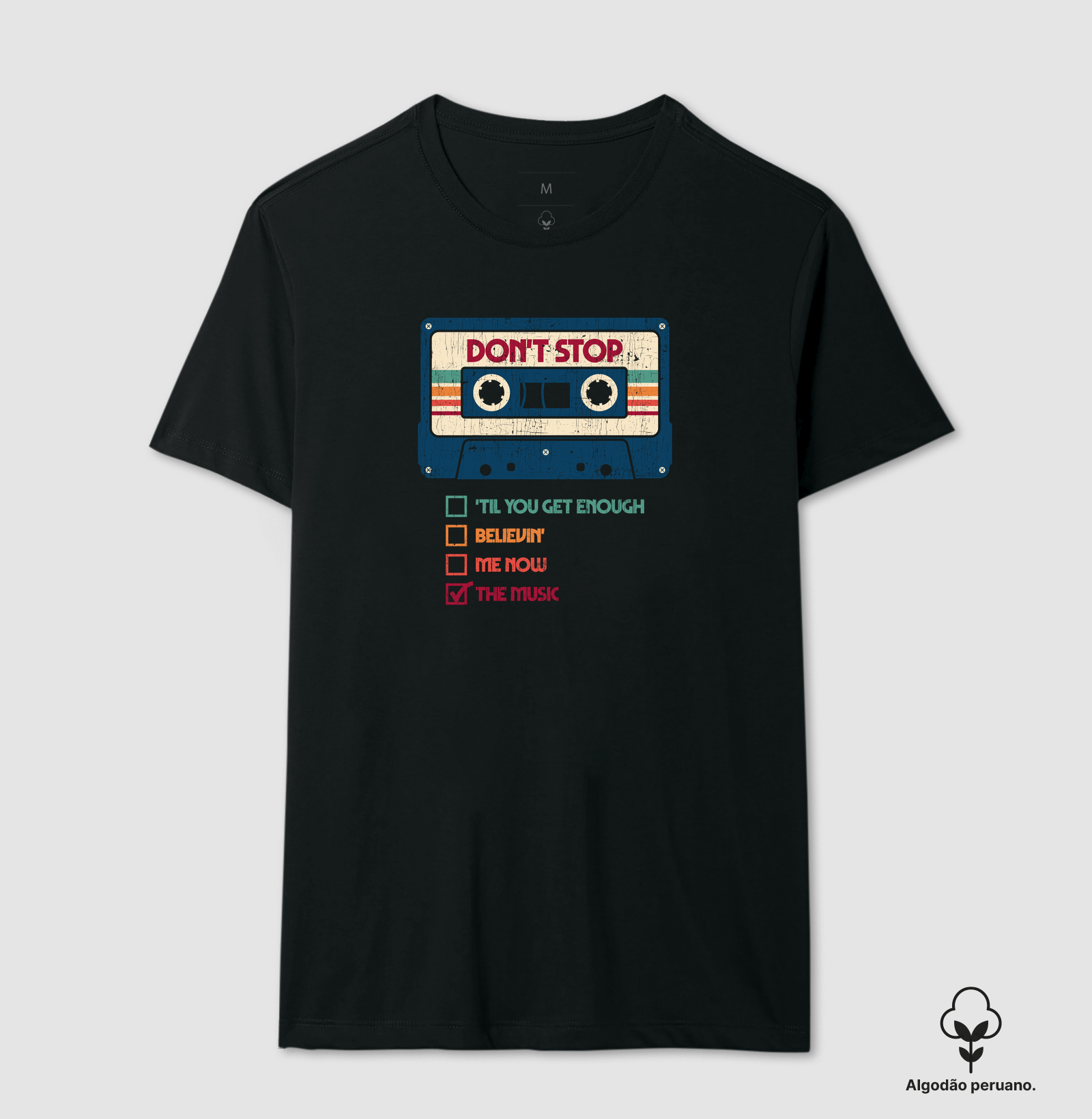 Camiseta Algodão Peruano Não Pare a Música - Imagem 2