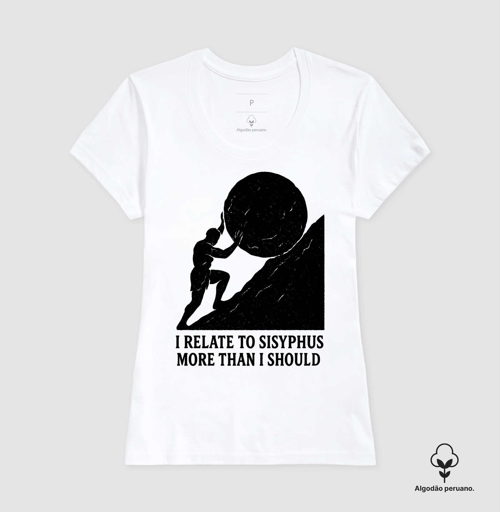 Camiseta Premium Algodão Tanguis Filosofia Sísifo Albert Camus - Imagem 4