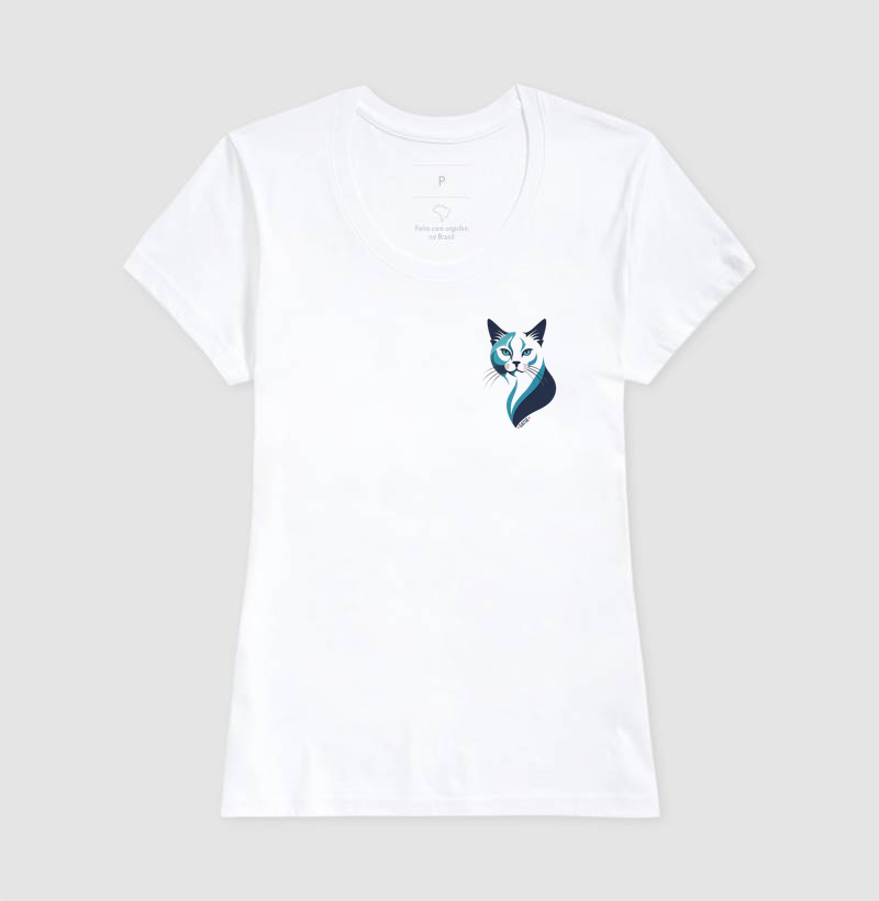 Gata Azul Minimalista - Imagem 8