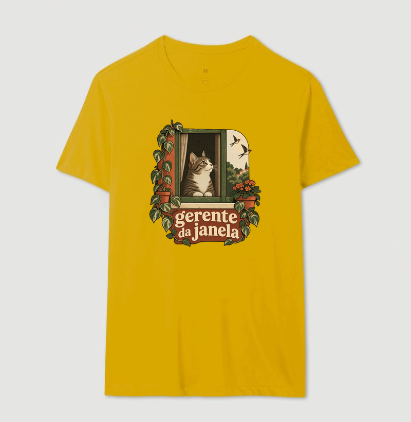 Camiseta Gato Janela "gerente da janela" | Pelo & Pano - Imagem 14