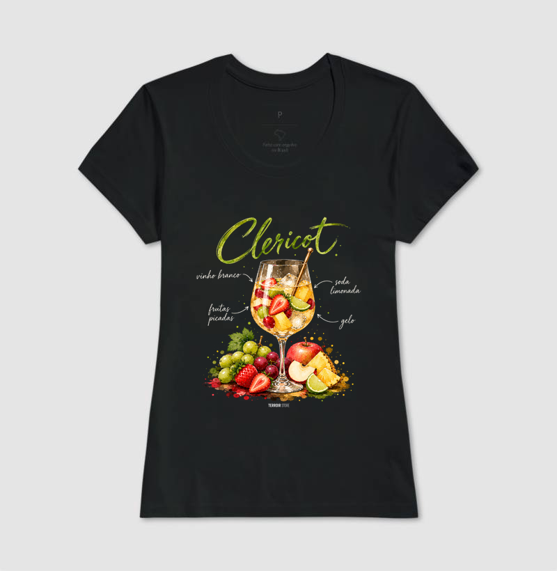 Camiseta Clericot – Drink com Vinho Branco e Frutas - Imagem 3