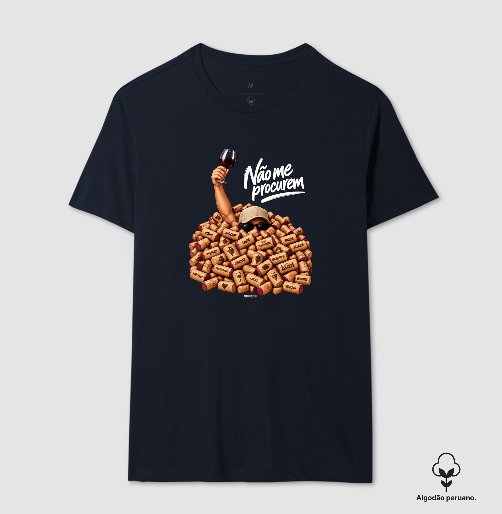 Camiseta “Não Me Procurem” – Wine Lifestyle - Versão Boné - Imagem 9