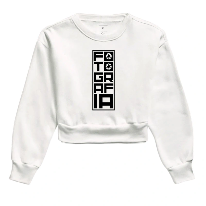 Moletom cropped feminino fotografia - Imagem 3